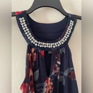 Halter maxi dress with White jewels